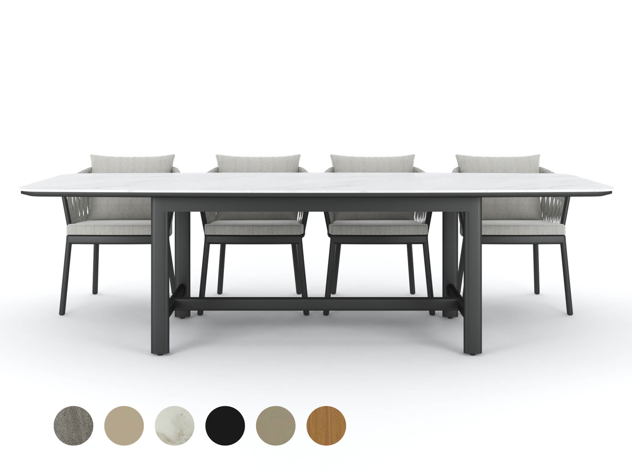 Elegant Curved Dining Table for Modern Home - Perfect for Small Spaces, Breakfast Nooks & Contemporary Dining Rooms