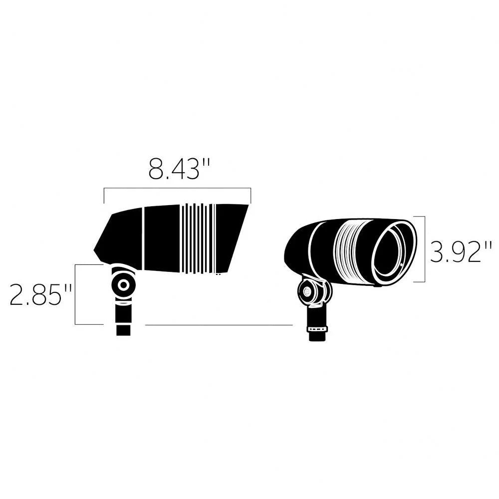 120V Large Integrated Spot Light, 3000K Warm White, 33 Degree Beam Angle, Textured Black Finish - Perfect for Indoor/Outdoor Accent Lighting, Landscape, and Architectural Highlights