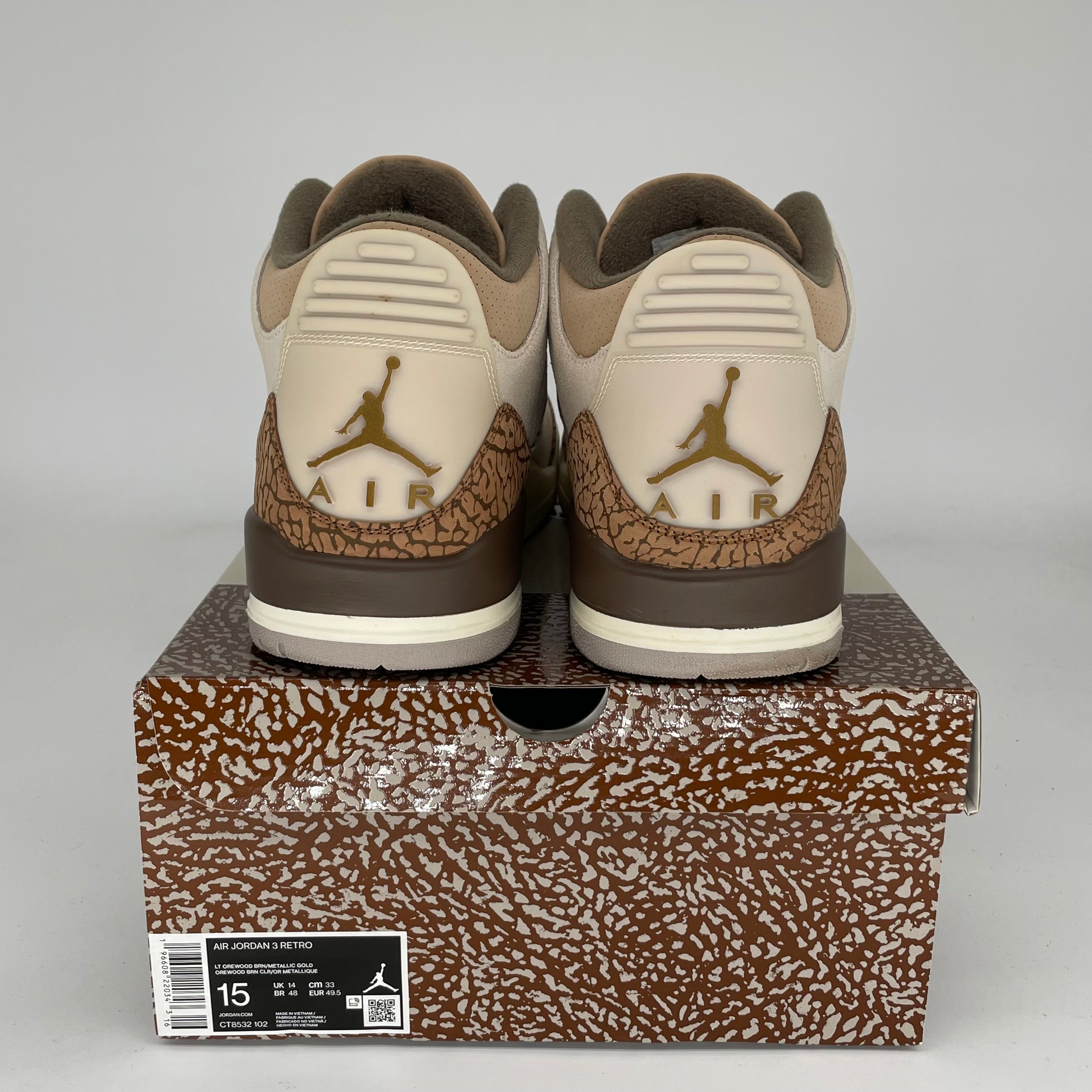 AIR JORDAN 3 PALOMINO Men's Basketball Shoes Size 15 - Retro Style Sneakers CT8532-102 | Perfect for Streetwear, Casual Outfits & Basketball Games