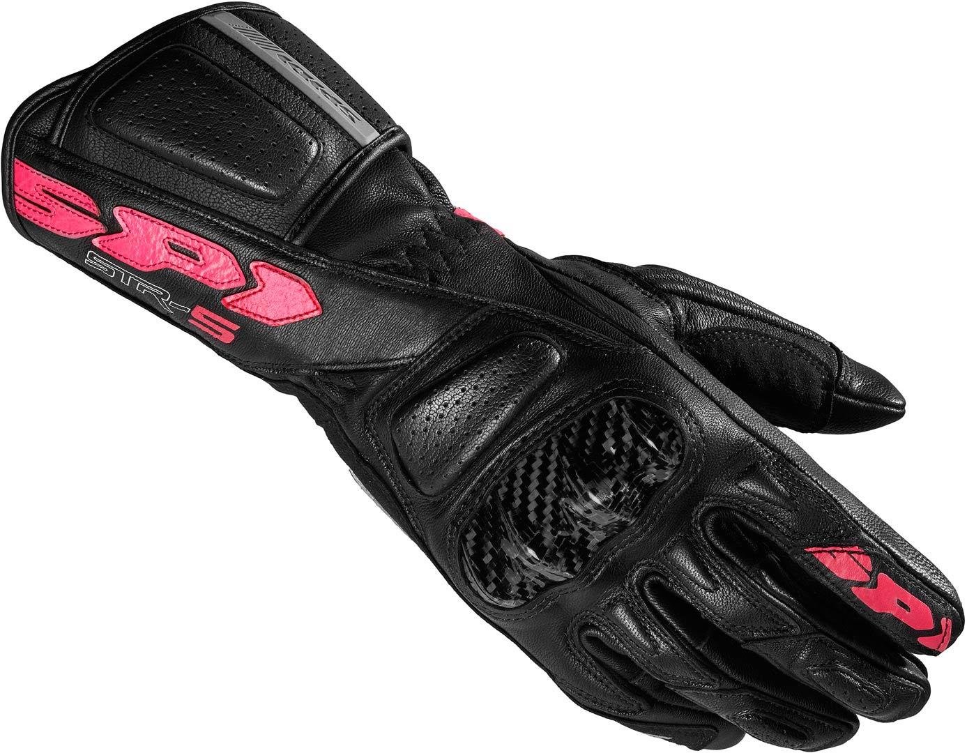 Spidi STR 5 Women's Motorcycle Gloves - XS Size, Premium Leather Protection for Riding, Racing & Urban Commuting