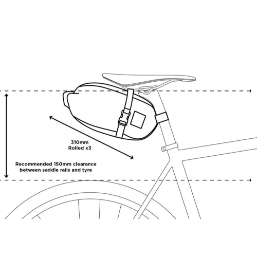 Restrap Saddle Pack - Waterproof Bike Saddle Bag for Cycling, Commuting & Travel - Durable Bicycle Seat Pack for Road & Mountain Bikes
