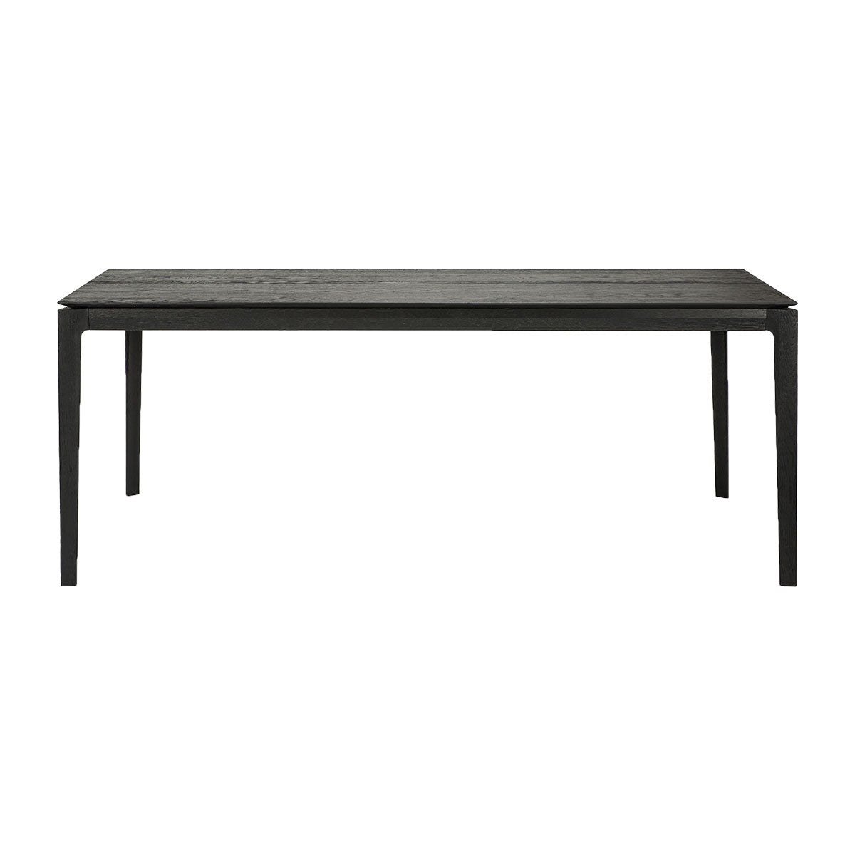 Premium Black Oak Dining Table - 200cm Modern Wooden Dining Room Table for Family Gatherings & Dinner Parties | Durable & Stylish Home Furniture