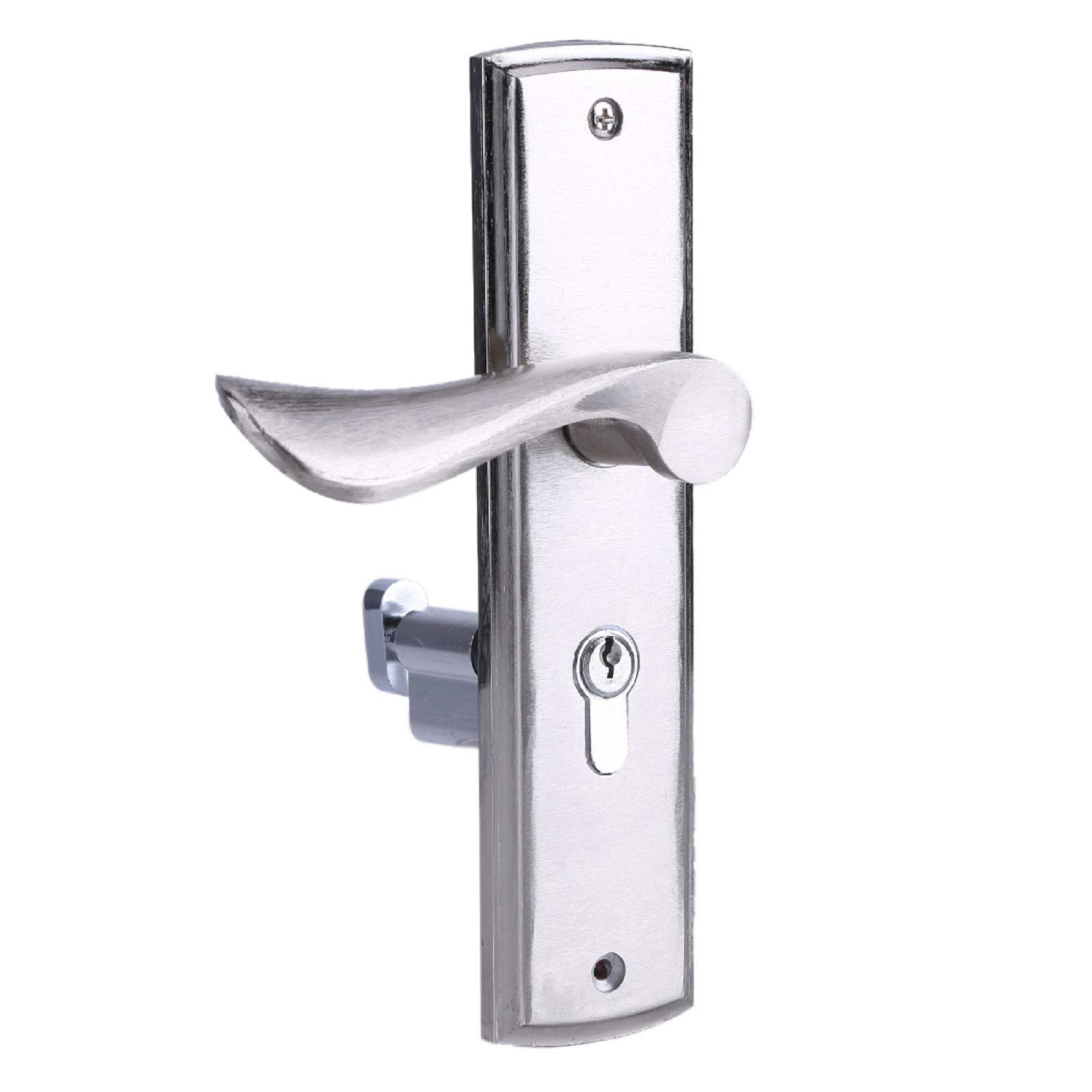 Heavy Duty Padlock with Keys - Secure Front & Back Door Lever Latch Lock for Home Security - Durable Dual Latch Room Door Panel Lock for Bedroom, Bathroom & Office Use