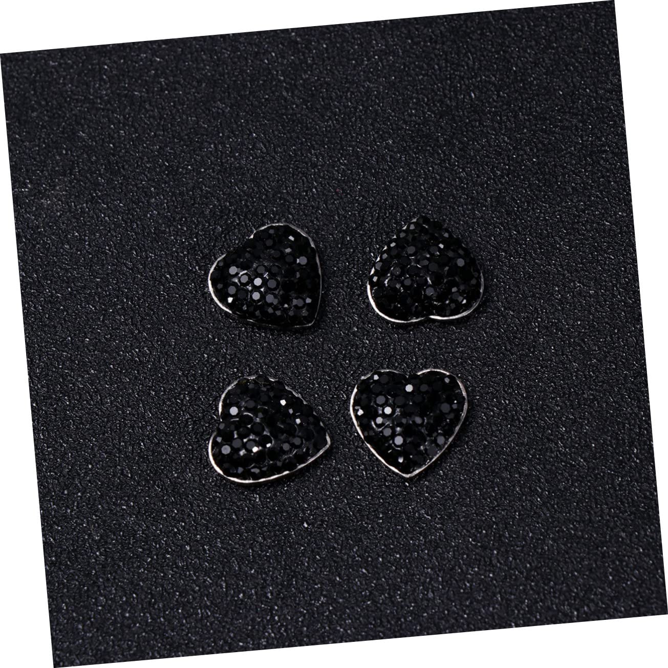 EXCLUZO 6 Pcs Scrapbook Embellishments - DIY Dashboard Decorations, Nail Art Decals, Rhinestone Stickers for Crafts, Flatback Heart Car Decor - Perfect for Scrapbooking, Card Making, and Home Decoration