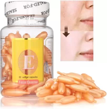 Wiffy Aloe Vera & Vitamin E Facial Oil Capsules - Hydrating & Nourishing for Dry Skin, Anti-Aging Skincare, Day & Night Moisturizer