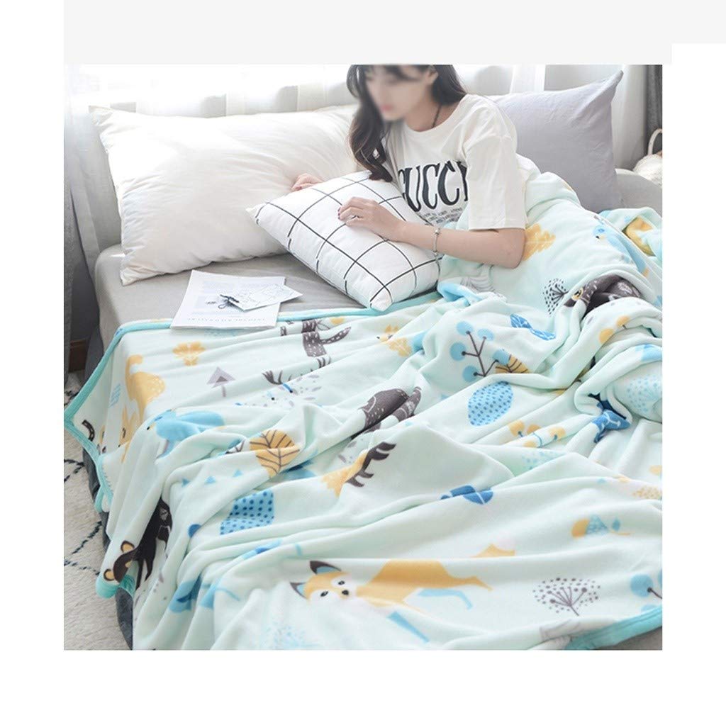 ACCDUER Flannel Fleece Blanket - Super Soft, No Fading, Durable & Washable Microfiber Throw - Light Blue 200x230cm - Perfect for Sofa, Bed, Nap & Outdoor Use