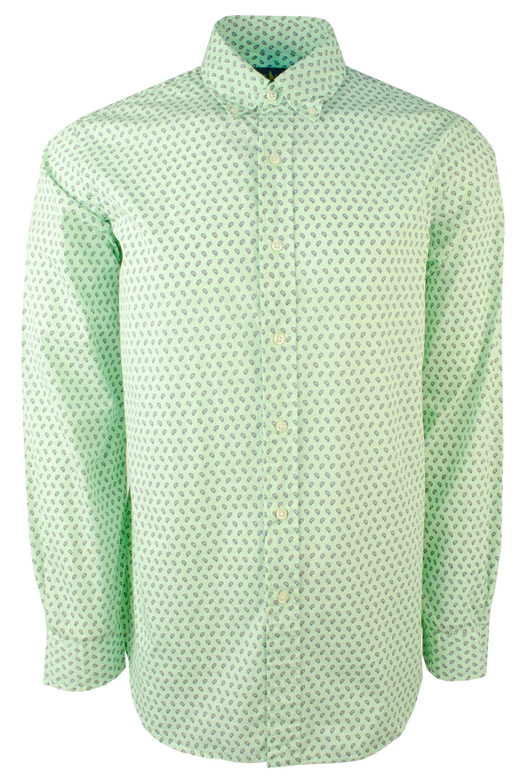 POLO RALPH LAUREN Men's Paisley Print Long Sleeve Button-Down Shirt | Casual & Business Dress Shirt | Ideal for Office, Date Night, Weekend Outings & Special Occasions | Premium Cotton Comfort for Work & Social Events