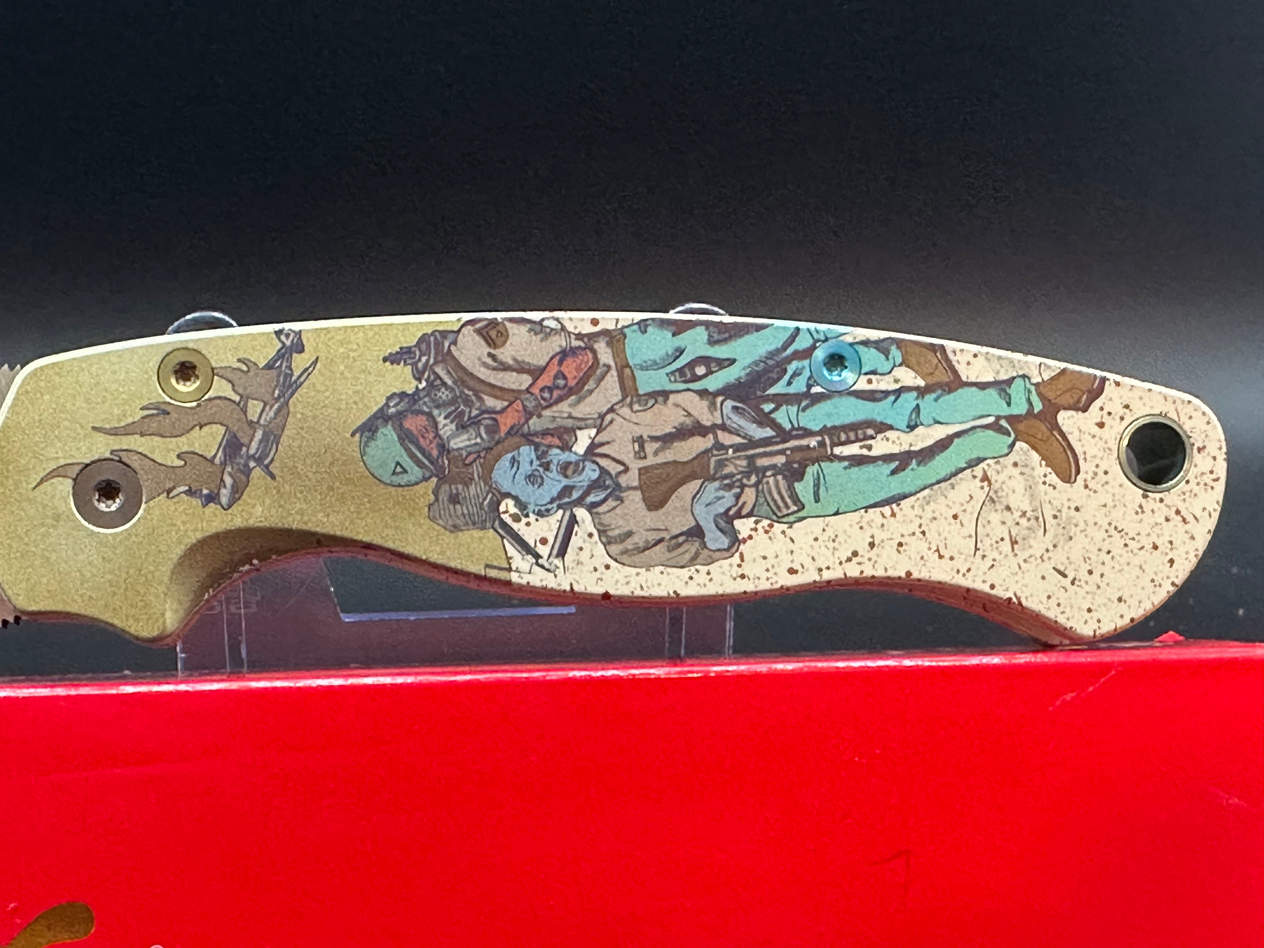 Spyderco Paramilitary 2 Folding Knife - Cerakote Blade & Custom Anodized Scales - EDC Tactical Knife for Outdoor Camping, Hiking, Survival Gear