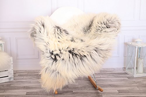Luxury Real Sheepskin Rug - Soft & Plush Beige Shaggy Sheepskin Rug for Living Room, Bedroom & Nursery - Premium Quality Sheepskin Carpet #JANHER79