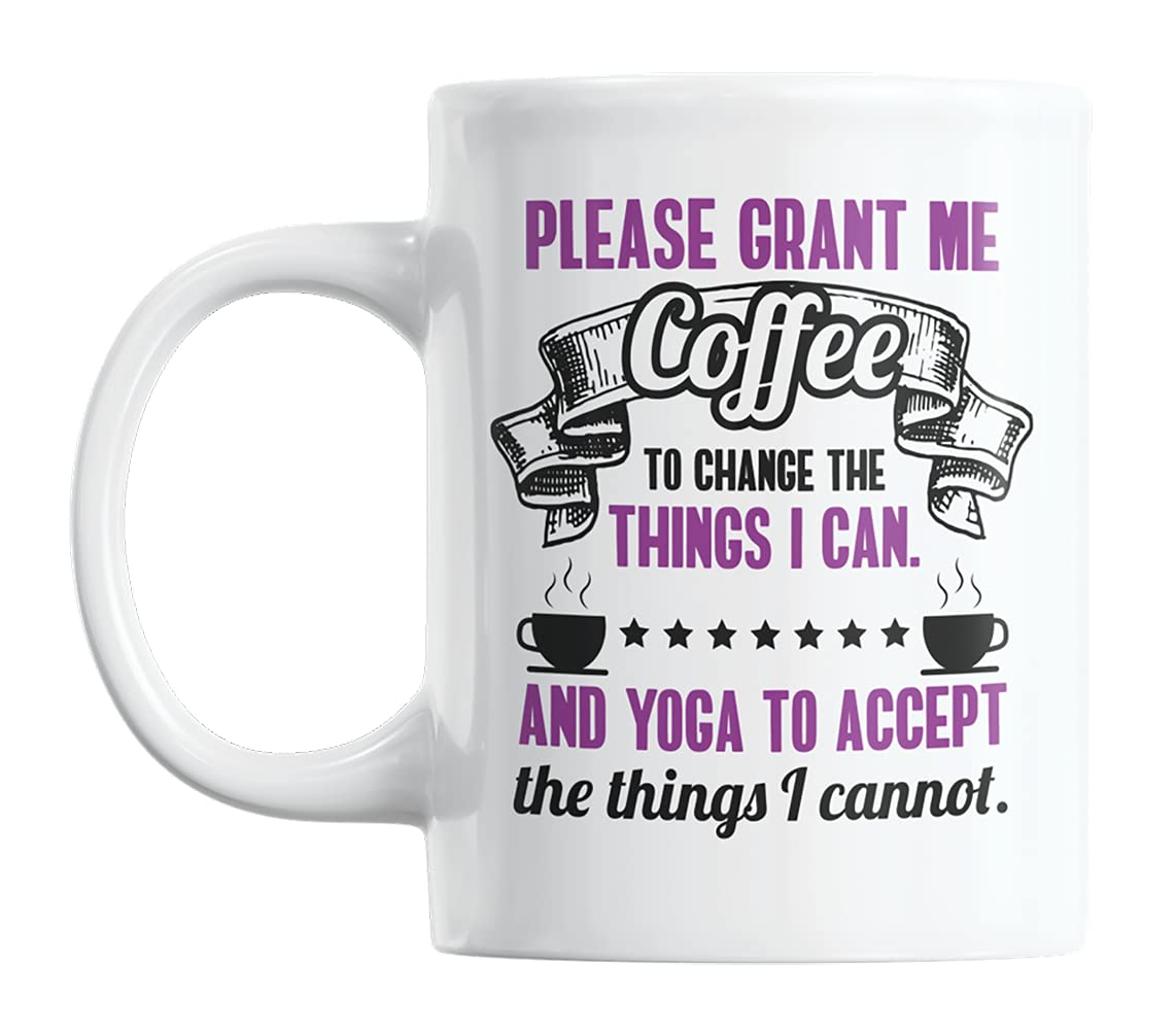 Yoga Quotes Coffee & Tea Mug - 11oz Inspirational Ceramic Cup for Yoga Lovers, Perfect for Morning Coffee, Tea, or Hot Chocolate at Home, Office, or Yoga Studio