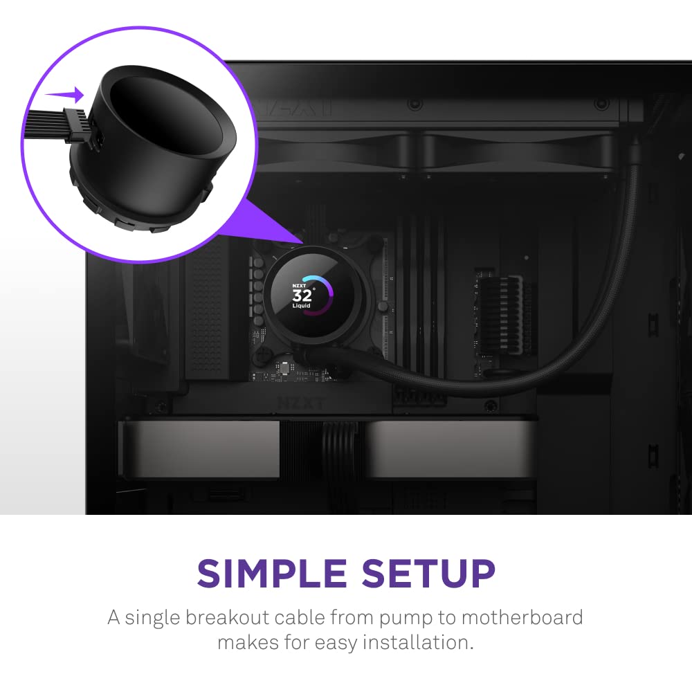 NZXT Kraken 360mm RGB AIO Liquid CPU Cooler with Customizable LCD Display - High Performance Cooling for Gaming PCs, High-Performance Pump & 3x 120mm Fans - Black - Perfect for Gaming Rigs, Workstations & Overclocking