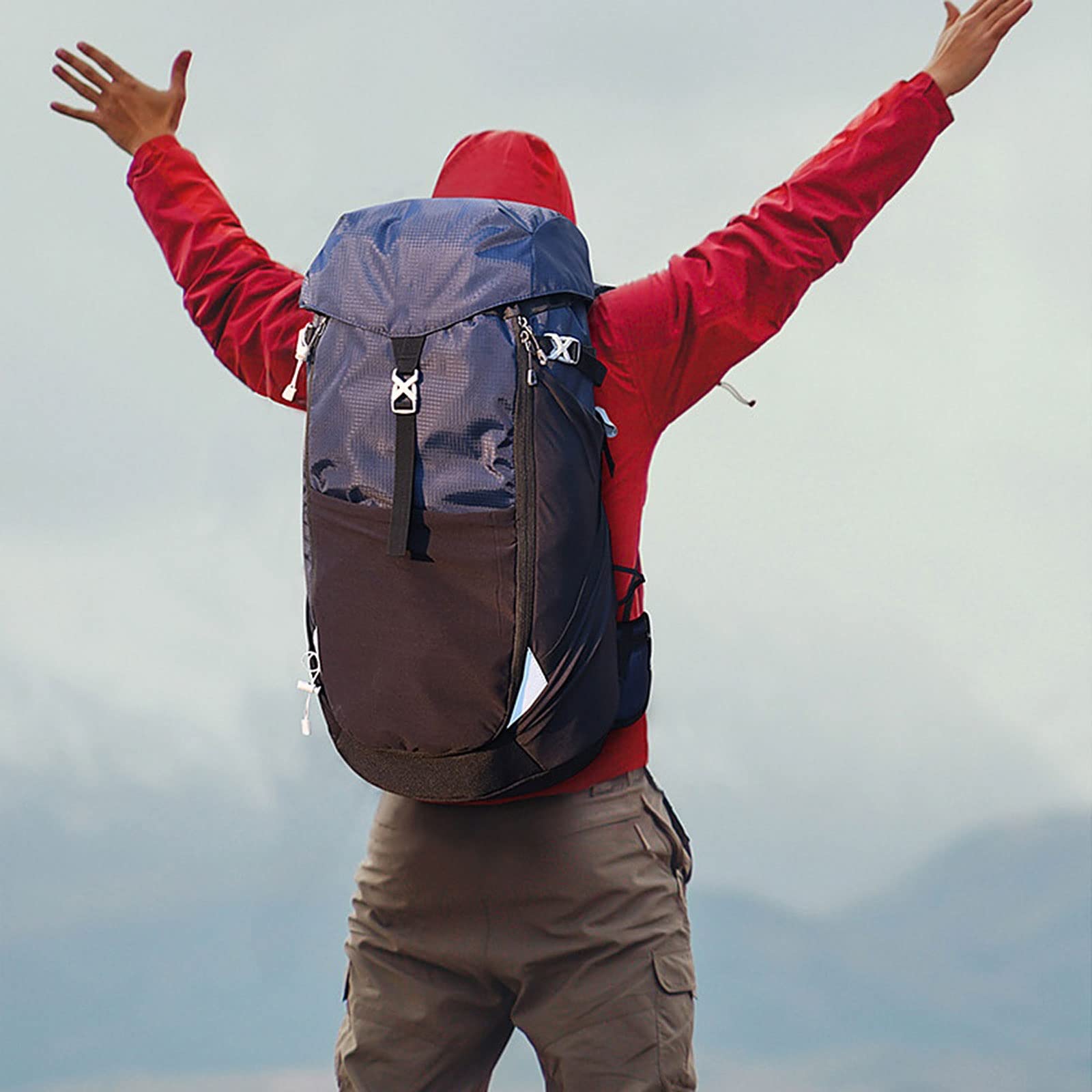 **WOBBLO 30L Waterproof Hiking Backpack - Lightweight Daypack for Camping, Climbing & Outdoor Adventures - Durable Travel Rucksack for Men & Women - Perfect for Hiking, Trekking & Daily Commute**