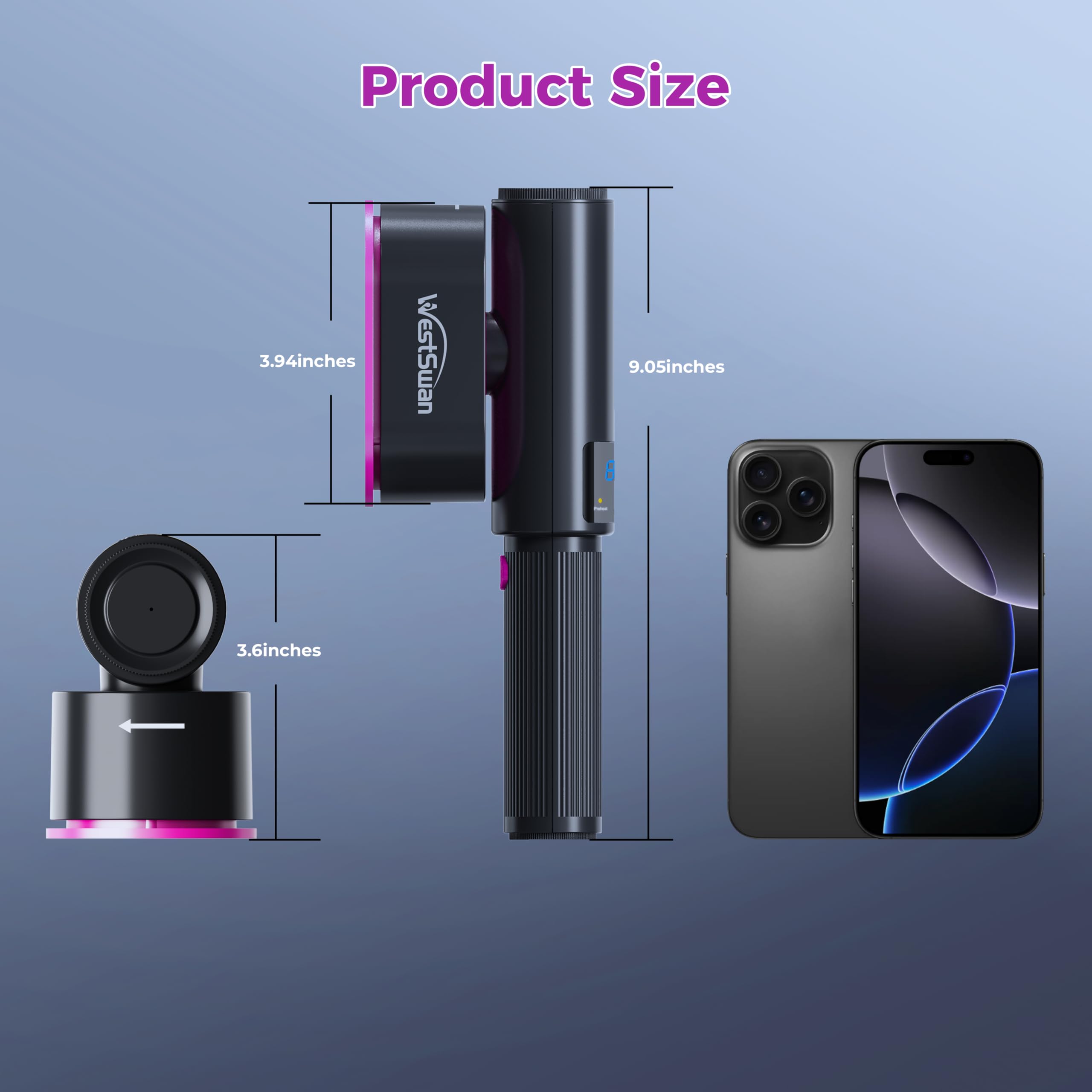 Portable Black Travel Steamer for Clothes - Dual Function Garment Steamer with Rotatable Ironing Surface | Wet Steam & Dry Ironing | Perfect for Home, Hotel & Business Trips | Wrinkle-Free Clothes Anywhere