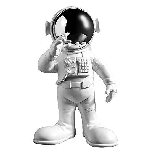 Small Astronaut Spaceman Figurine - Handcrafted Home Decor Statue for Living Room, Shelf & Office Desk | Unique Space-Themed Sculpture for Sci-Fi Fans & Collectors