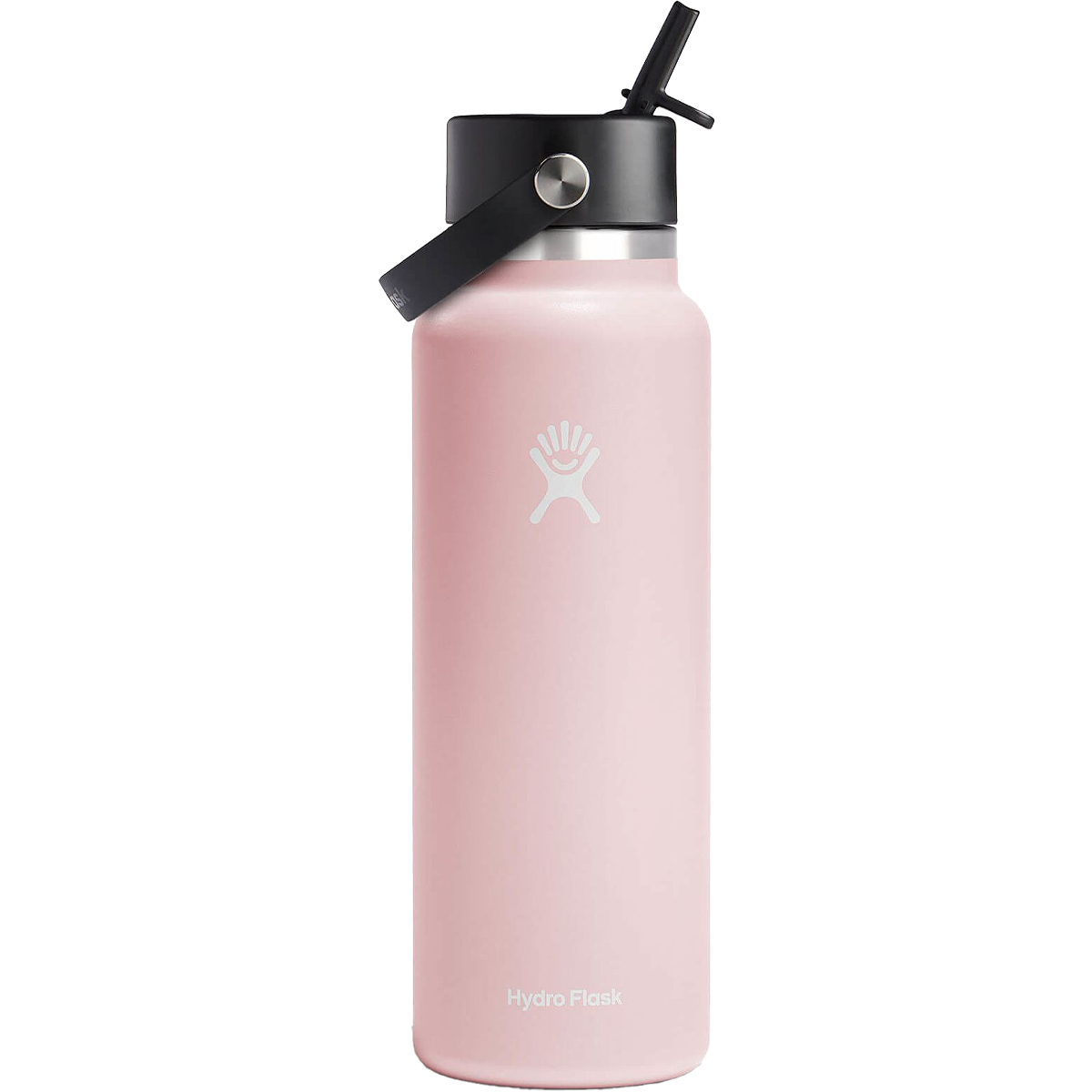 40 oz Wide Mouth Water Bottle with Flex Straw Cap - Insulated Stainless Steel Tumbler for Gym, Hiking & Outdoor Activities