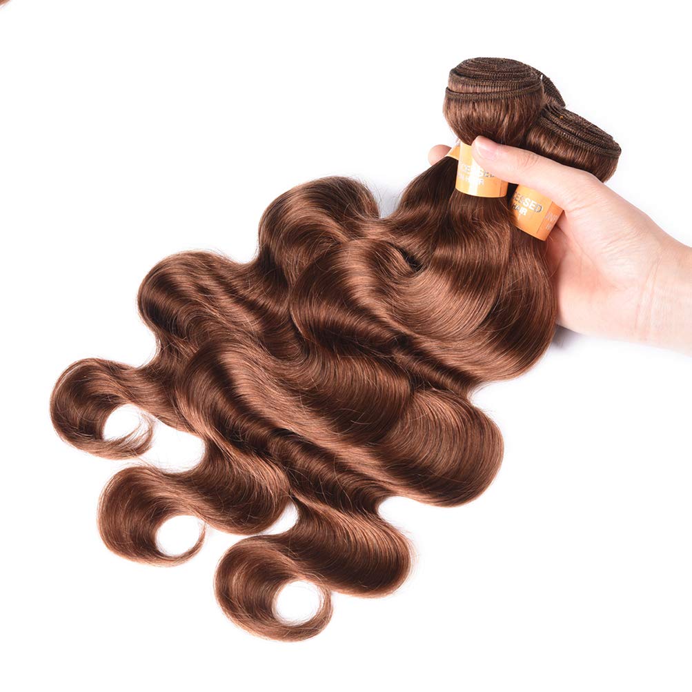 Premium 8A Brazilian Virgin Human Hair Bundles - 3 Bundles Body Wave Weft Extensions (20