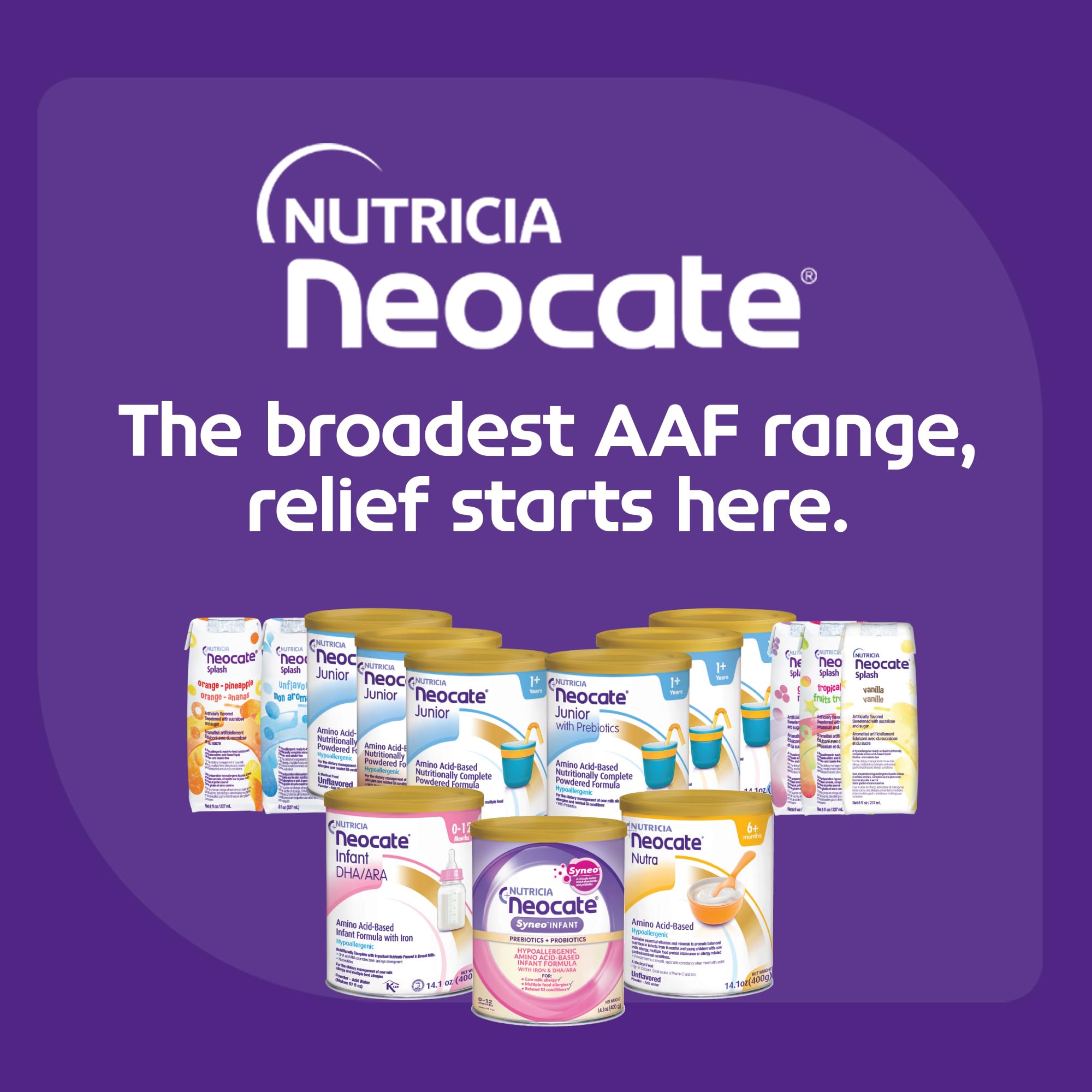 Nutricia Neocate Nutra Dairy-Free Hypoallergenic Baby Food - Amino Acid-Based Formula with Calcium, Vitamin D & Iron - Cereal-Style Consistency for Infants with Food Allergies - 14.1 Oz Can (Pack of 4) - Ideal for Sensitive Stomachs & Special Dietary Needs