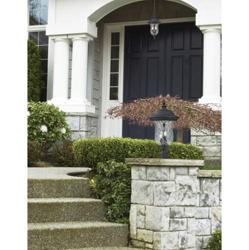 Z-Lite 533PHM-533PM-RBRZ Outdoor Post Mount Light - Aluminum Frame, Bronze Finish, Clear Water Glass Shade - Perfect for Patio, Garden, Walkway, and Driveway Lighting