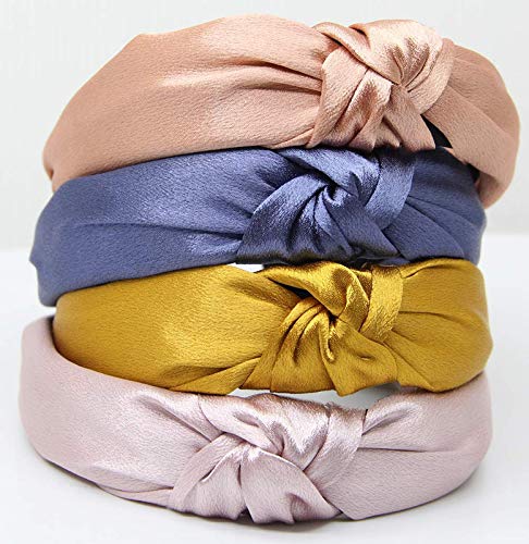 FAMEZA 6 Pack Knotted Headbands for Women - Wide Top Knot Hair Bands, Thick Turban Headwraps with Leopard & Cheetah Print | Perfect for Yoga, Workouts, Fashion Accessories & Bad Hair Days