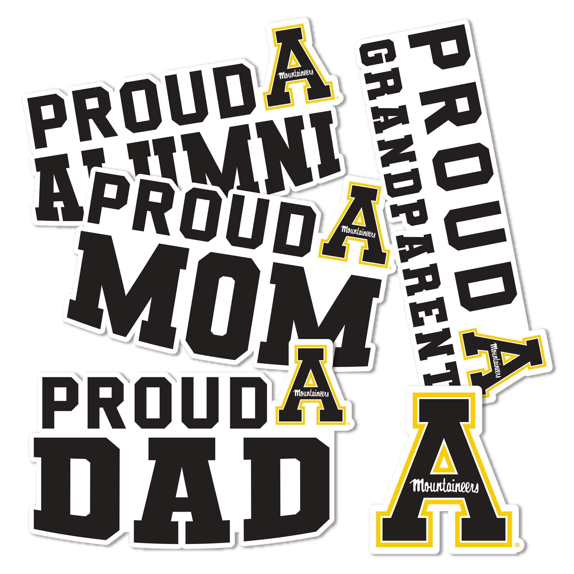 Desert Cactus Appalachian State University Sticker Vinyl Decal - Waterproof Laptop, Water Bottle, Car, Scrapbook Decor - Family Full Sheet - Perfect for College Dorm, Office, DIY Crafts & Gifts