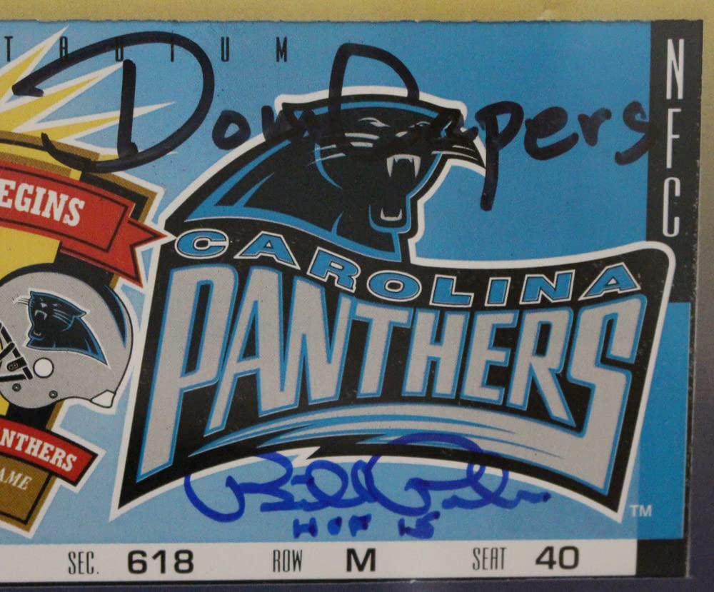 Authentic 1995 Hall of Fame Ticket Signed by Bill Polian, Tom Coughlin & Don Capers with JSA COA - Rare NFL Collectible for Sports Memorabilia Display & Investment