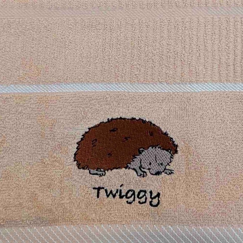 Twiggy Hedgehog Kitchen Towel Set - Absorbent Beige Dish Towels for Drying Dishes, Cleaning Countertops & Cozy Farmhouse Decor