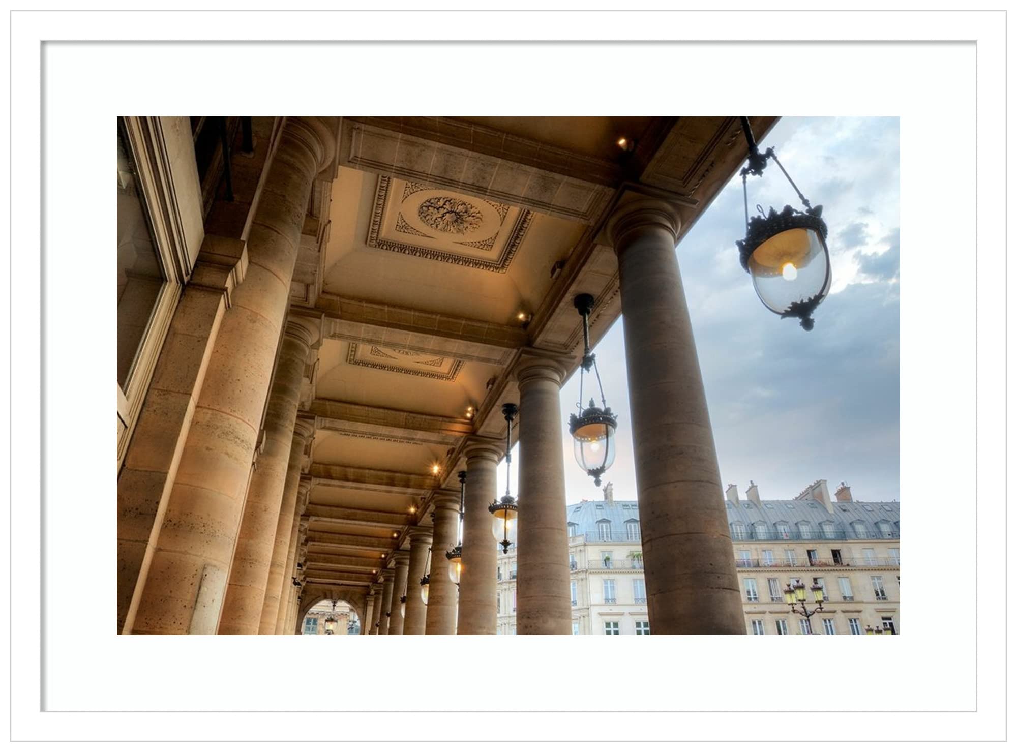 Amanti Art Framed Wall Art Print 19x25 - Paris Cityscape II by Alan Blaustein | Urban Cityscapes Wall Decor | Industrial Style Poster Painting for Living Room, Bedroom, Office | Perfect for Home & Office Decoration