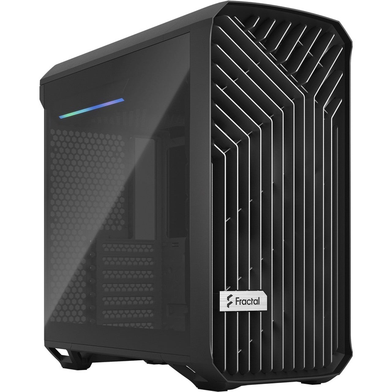 Fractal Design Torrent Compact TG mATX PC Case - Dark Tint Tempered Glass | High Airflow Compact Gaming Case for Home & Office Setup