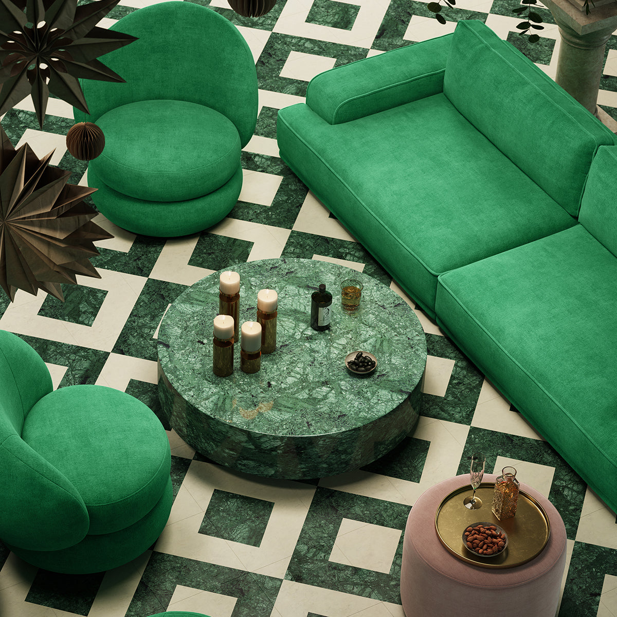 Moss Grass Green Fabric