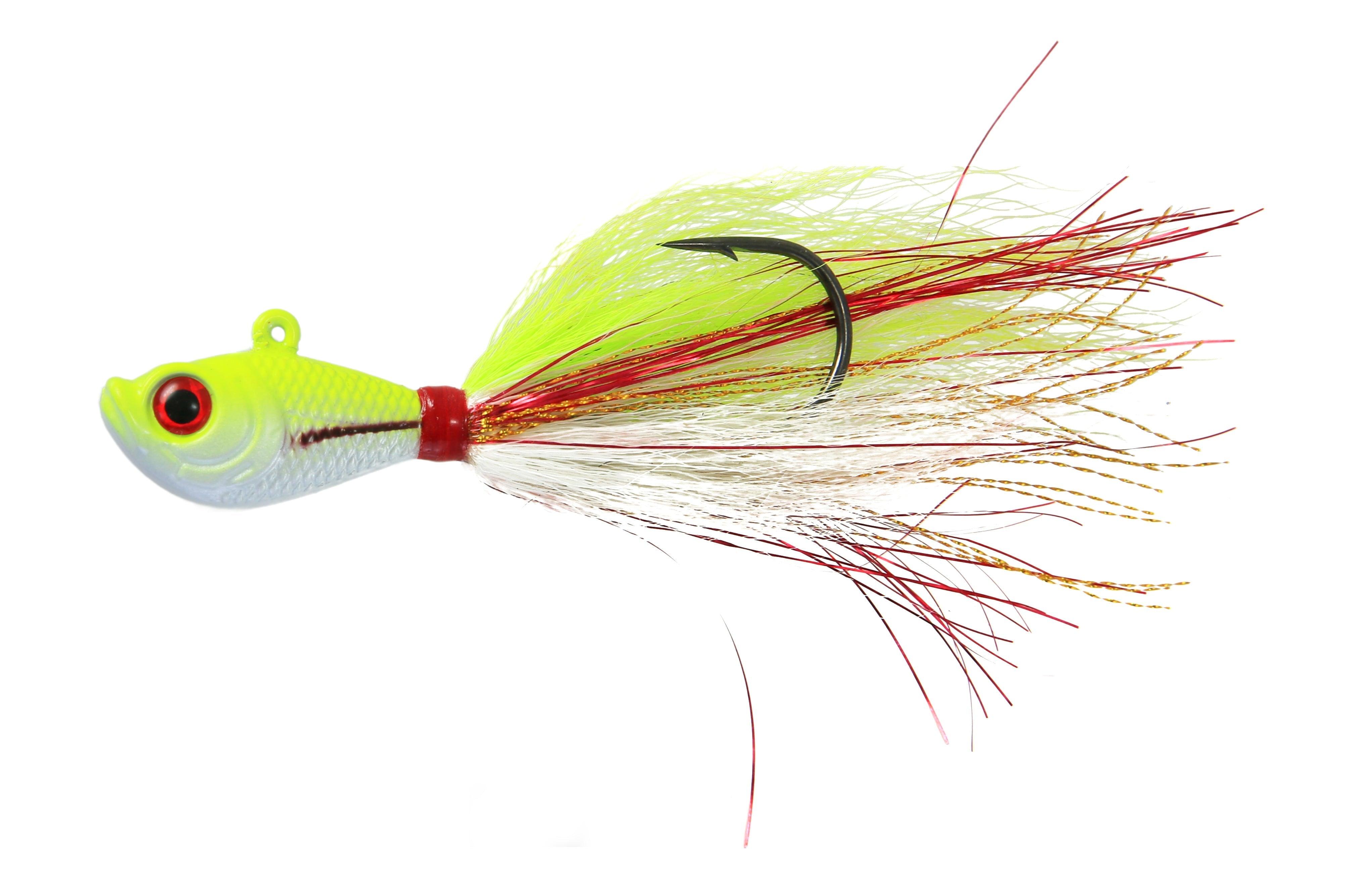 Premium Bucktail V2 Jigs for Saltwater Fishing - High Performance Jigging Lures for Striped Bass, Fluke & Bluefish - Ideal for Offshore & Inshore Angling