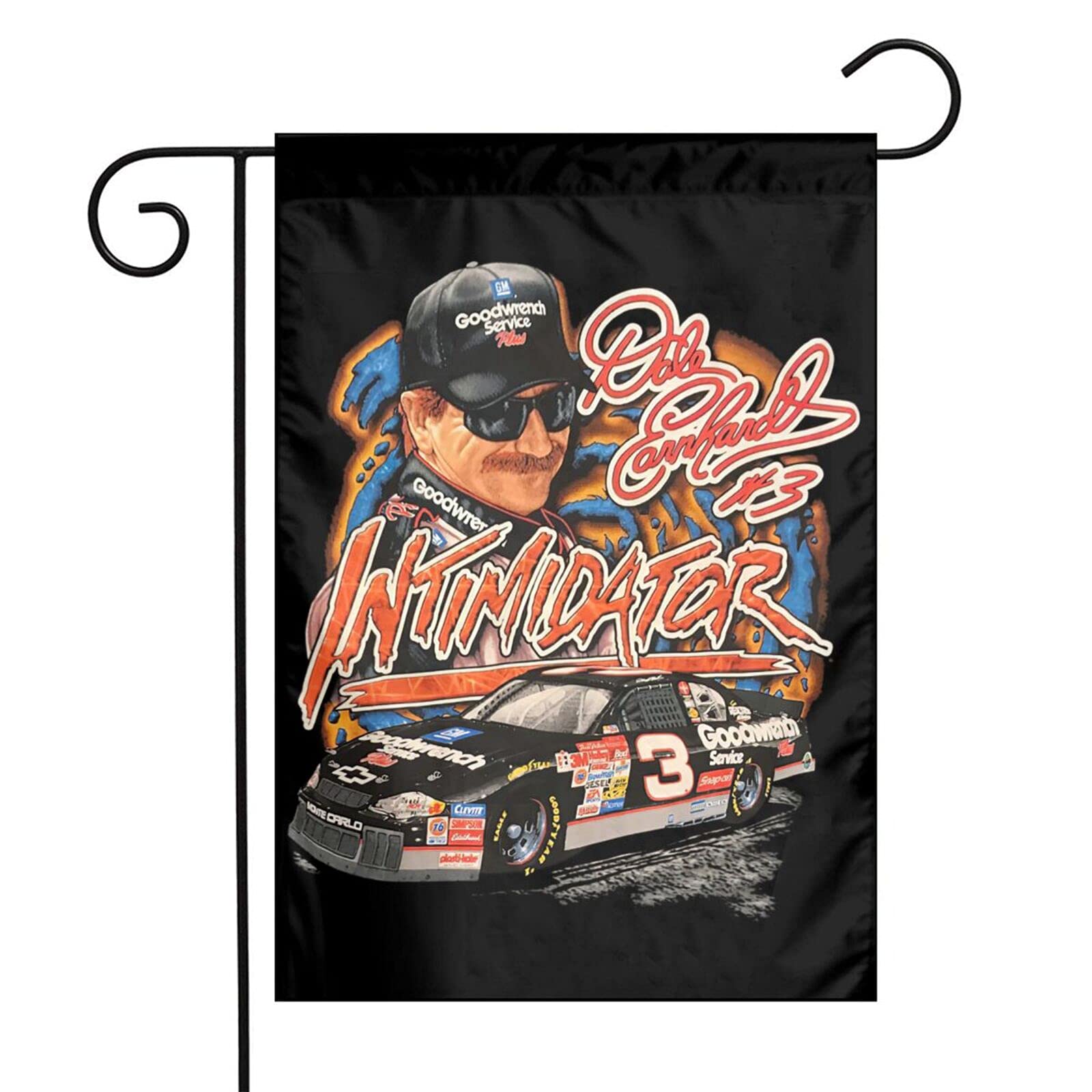 Dale Earnhardt Double-Sided Outdoor Garden Flag 12x18 Inches - Weather-Resistant Decorative Yard Sign for NASCAR Fans, Summer Patio & Lawn Decor