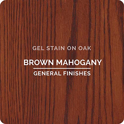 General Finishes Oil Based Gel Stain - 1 Gallon, Brown Mahogany Wood Stain for Furniture, Cabinets & DIY Projects - Perfect for Refinishing & Restoring Wood Surfaces