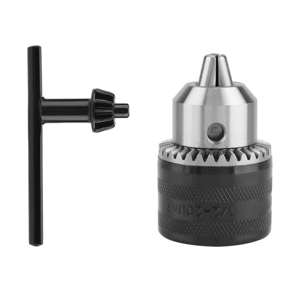 Germerse Professional Wear-Resistant Wrench Drill Chuck - Precision Clamping for Impact Drills & AC/DC Drills - Heavy Duty Industrial Tool for Woodworking, Metalworking & Construction Projects