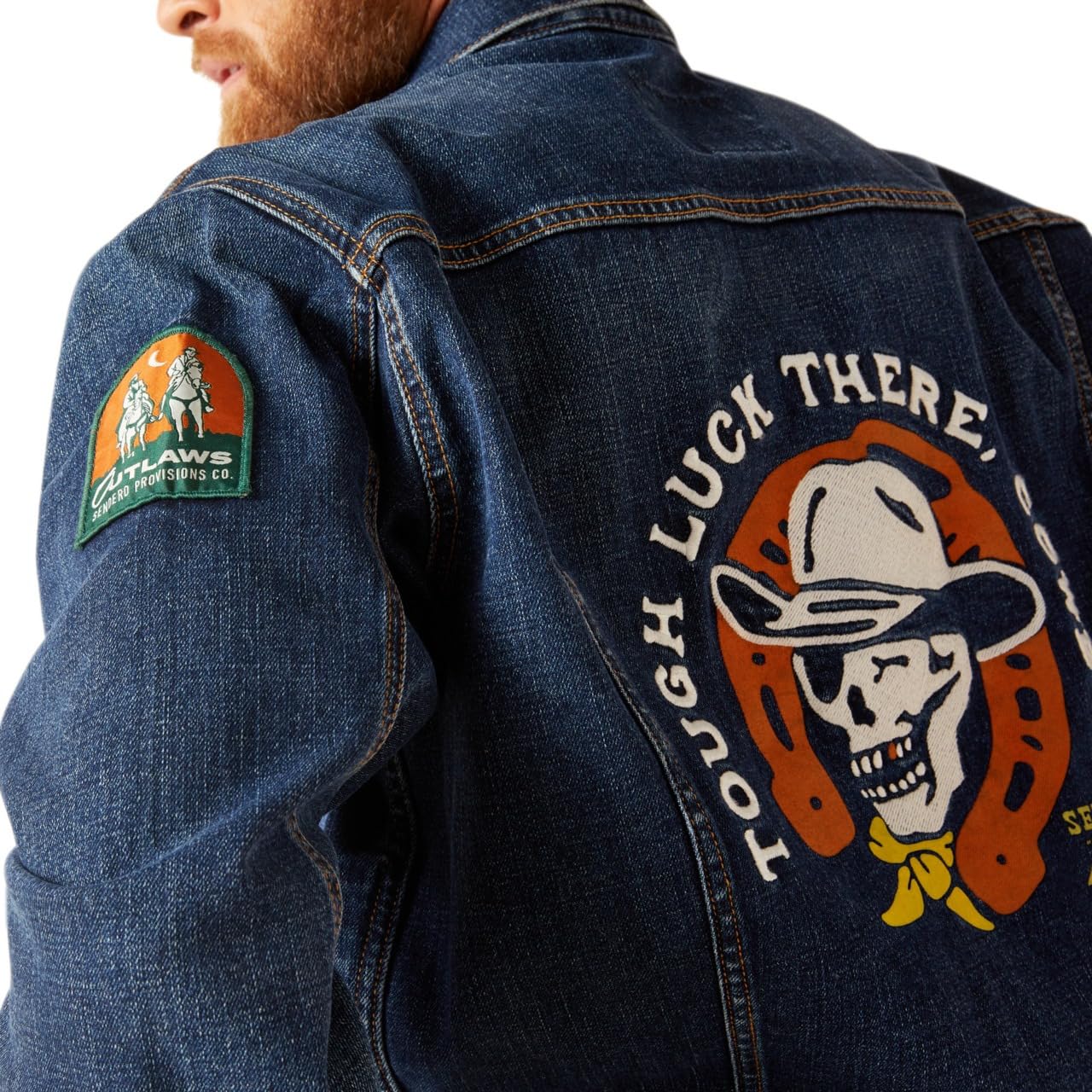 Ariat Men's Sendero Trucker Jacket - Waterproof Western Denim Jacket for Cowboy & Outdoor Work | Perfect for Ranch, Rodeo & Casual Wear