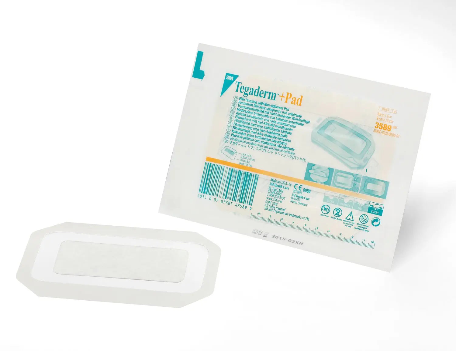 3M Tegaderm Transparent Dressing with Non-Adherent Pad 9x15cm - Waterproof Wound Cover for Post-Surgery, IV Sites & Minor Injuries - Breathable Medical Bandage for Sensitive Skin