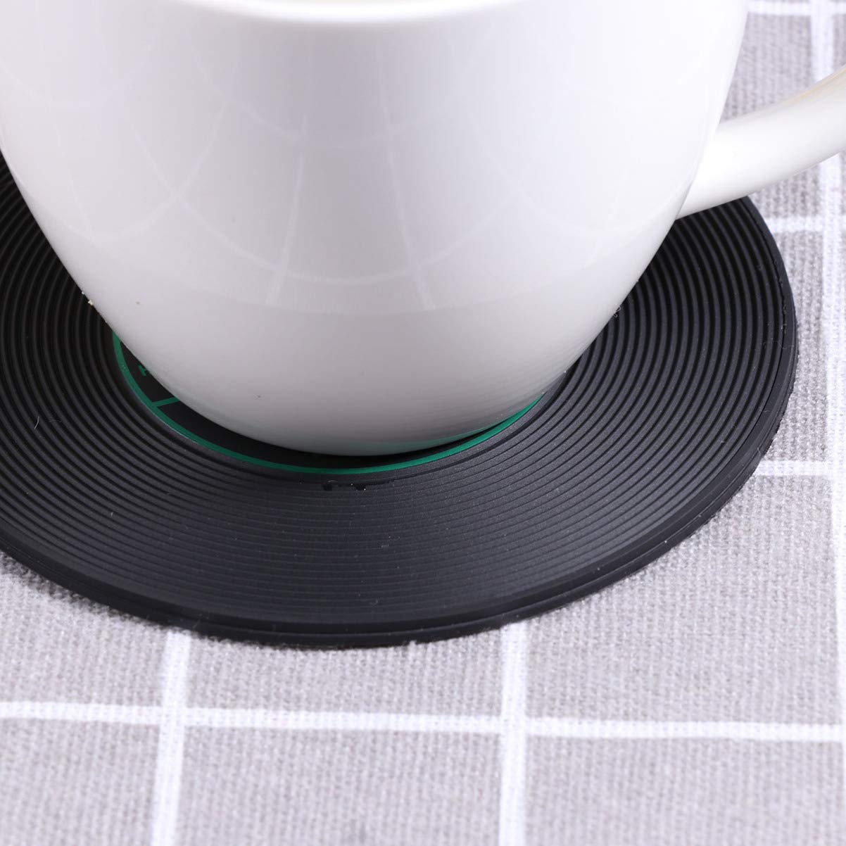 10-Pack Hemoton Retro Round Coasters for Coffee & Drinks - Absorbent Cup Holders, Table Mats for Wedding, Home & Office Use