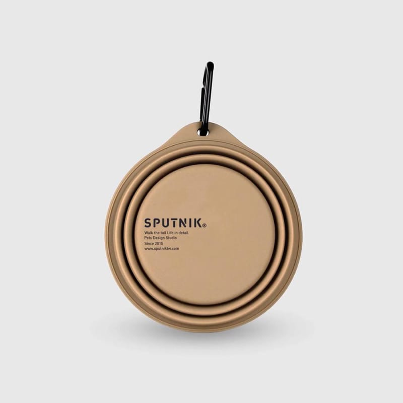 Foldable Sputnik Travel Pet Bowl for Dogs & Cats - Portable Collapsible Nude Food Water Dish for Hiking, Camping & Outdoor Adventures