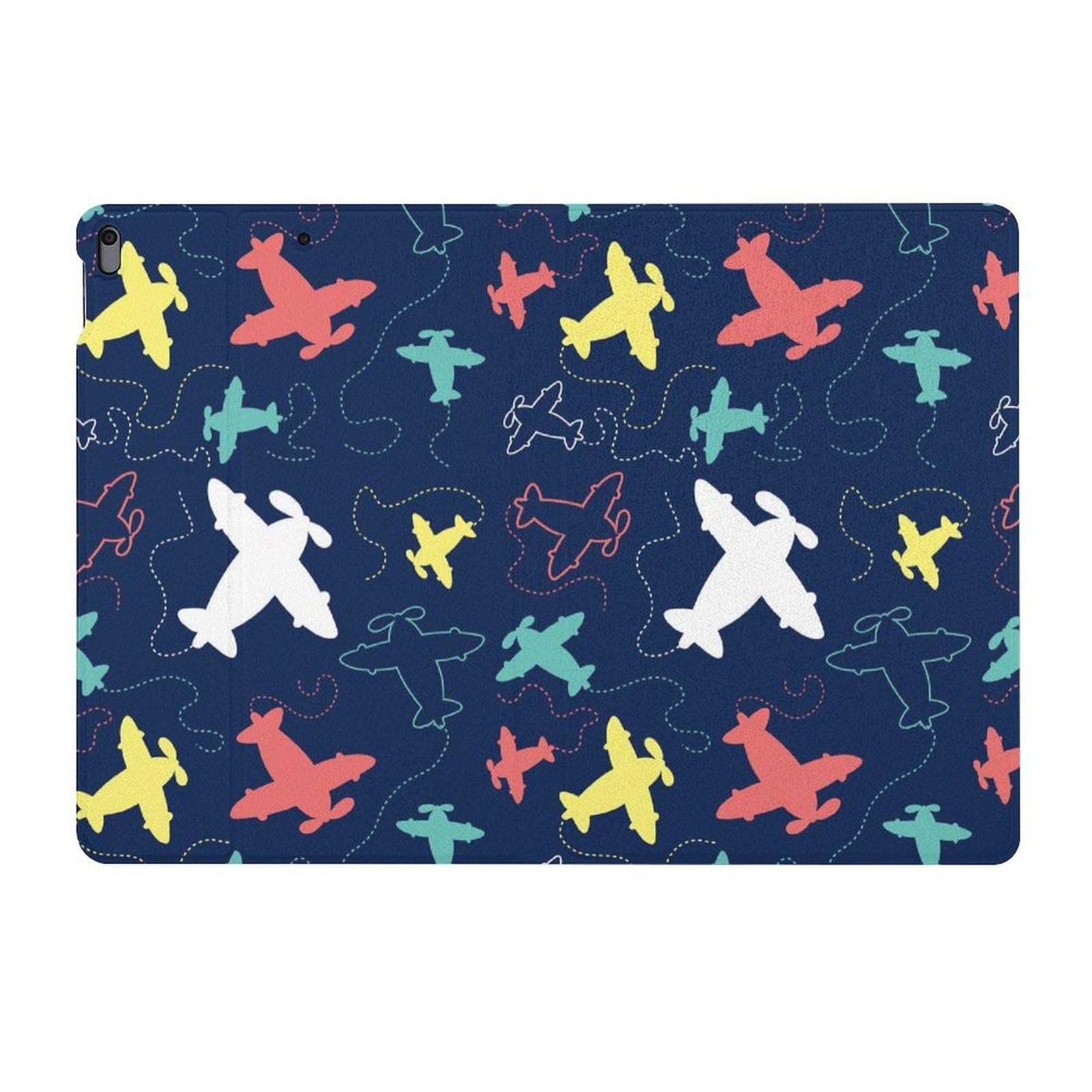Airplane Pattern Slim Shockproof Waterproof Protective Case with Stand for iPad Pro 10.5 & iPad Air 3 (10.5 Inch) - Perfect for Travel, Work, and Home Use