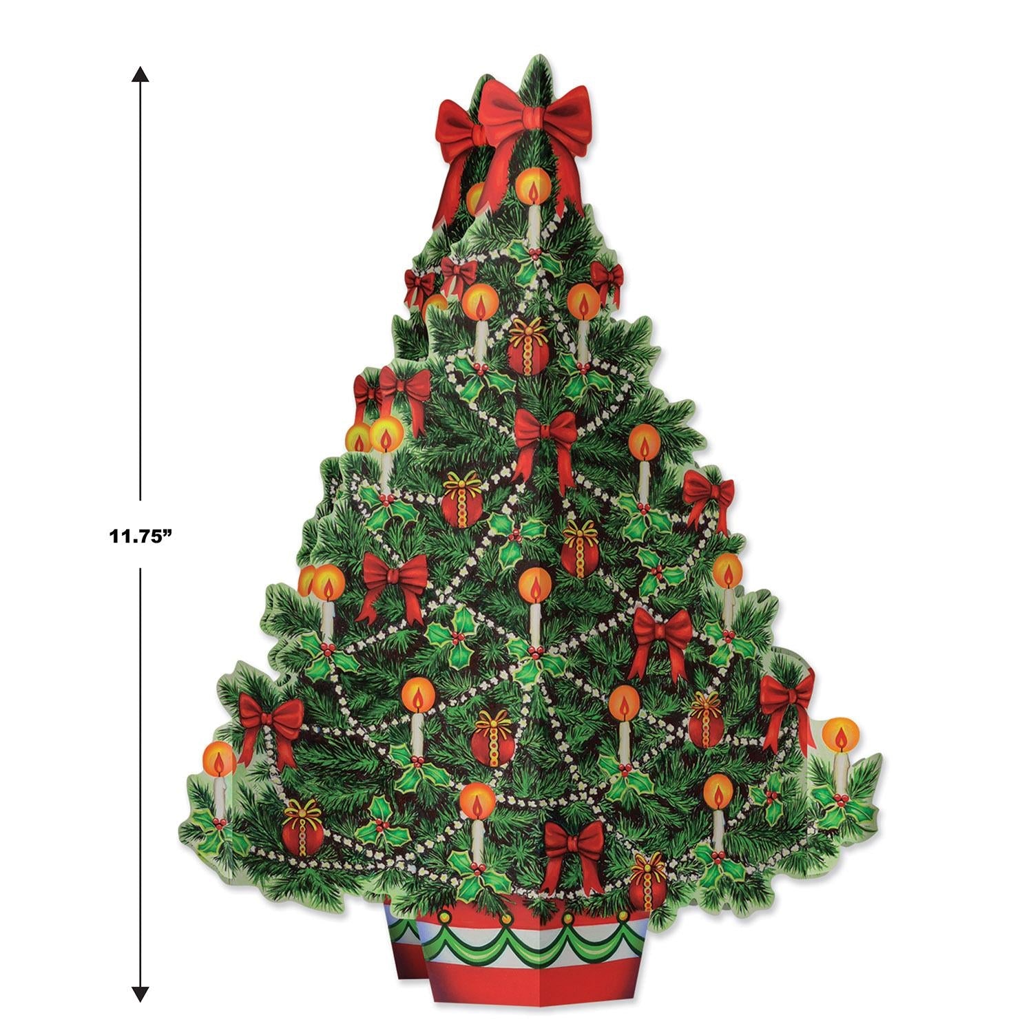 12 Pack Beistle 3D Christmas Tree Centerpiece Decorations - Perfect for Holiday Table Decor, Party Supplies & Festive Home Decor