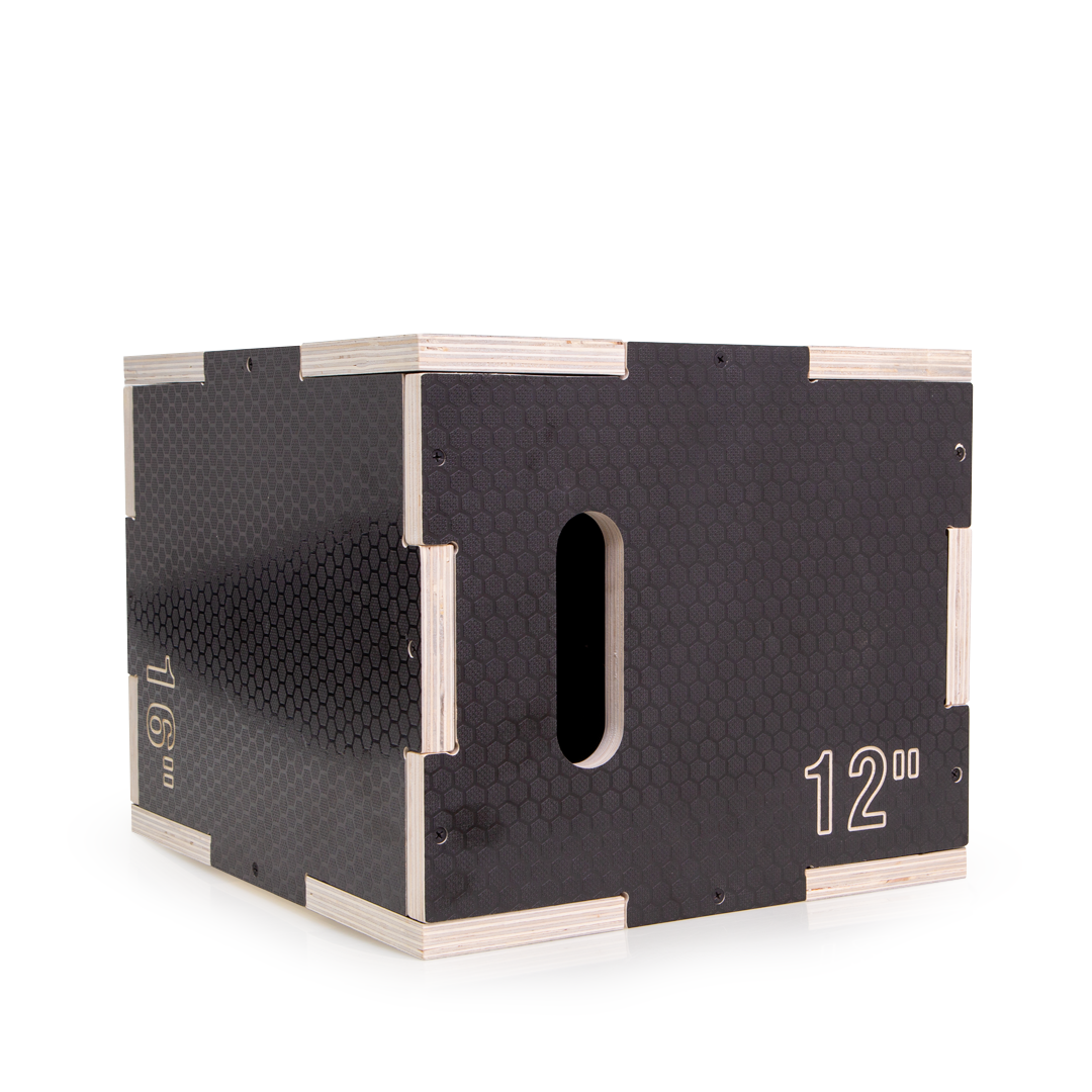 66Fit Wooden Jump Box - Adjustable Plyometric Training Box for CrossFit, Workouts & Home Gym - Perfect for Agility, Strength & Cardio Exercises