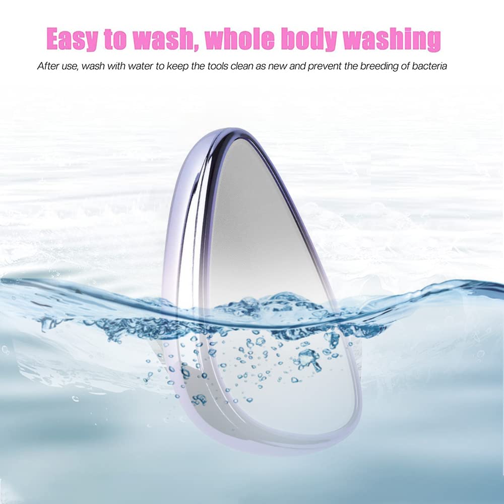 Premium Crystal Hair Removal Stone for Women - Painless Hair Eraser & Remover for Smooth Skin | At-Home Hair Removal for Legs, Arms & Bikini Line (Black)