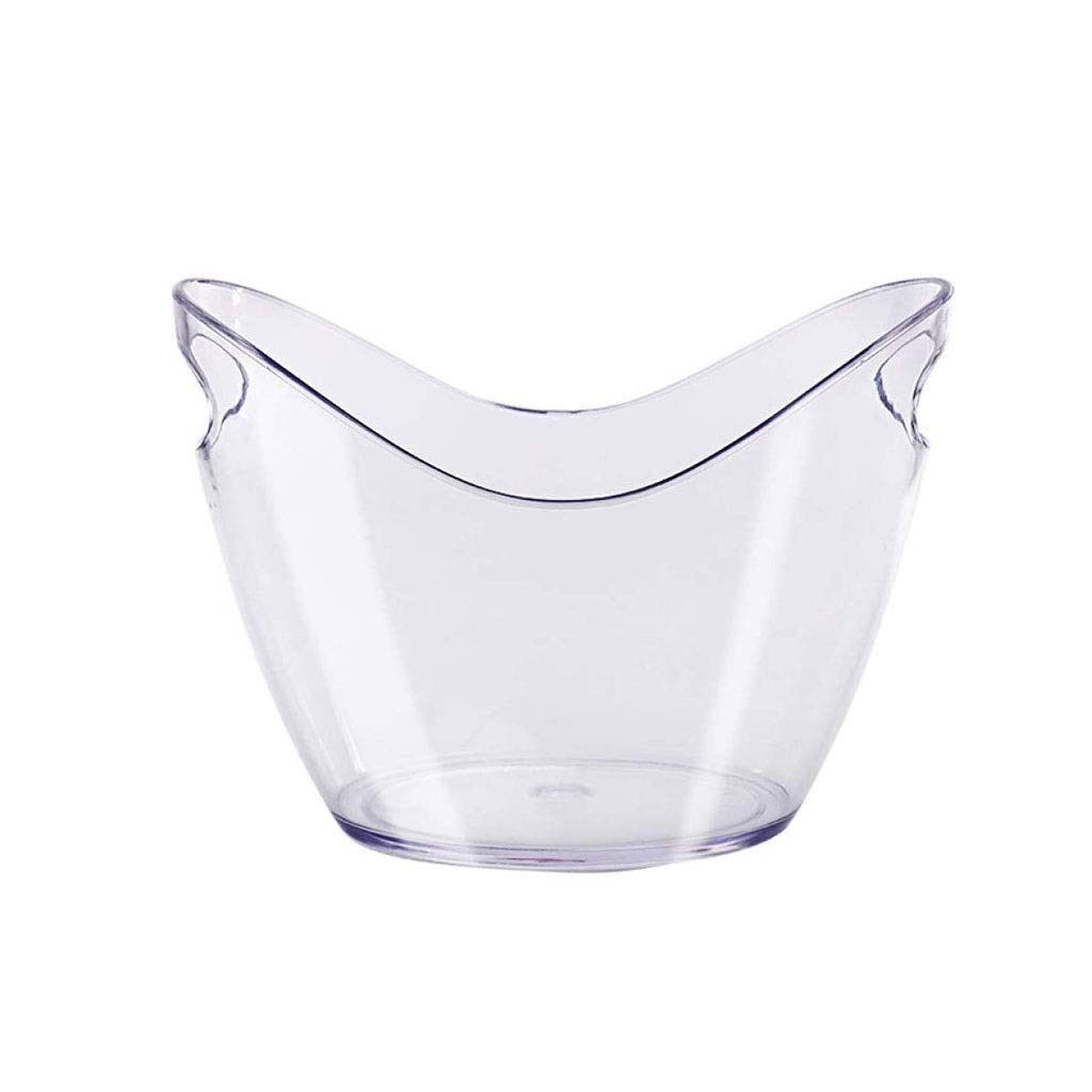 Clear Plastic Ice Bucket with Lid - Premium Wine, Champagne & Beer Bottle Storage Tub - Perfect for Parties, BBQs, and Home Entertaining