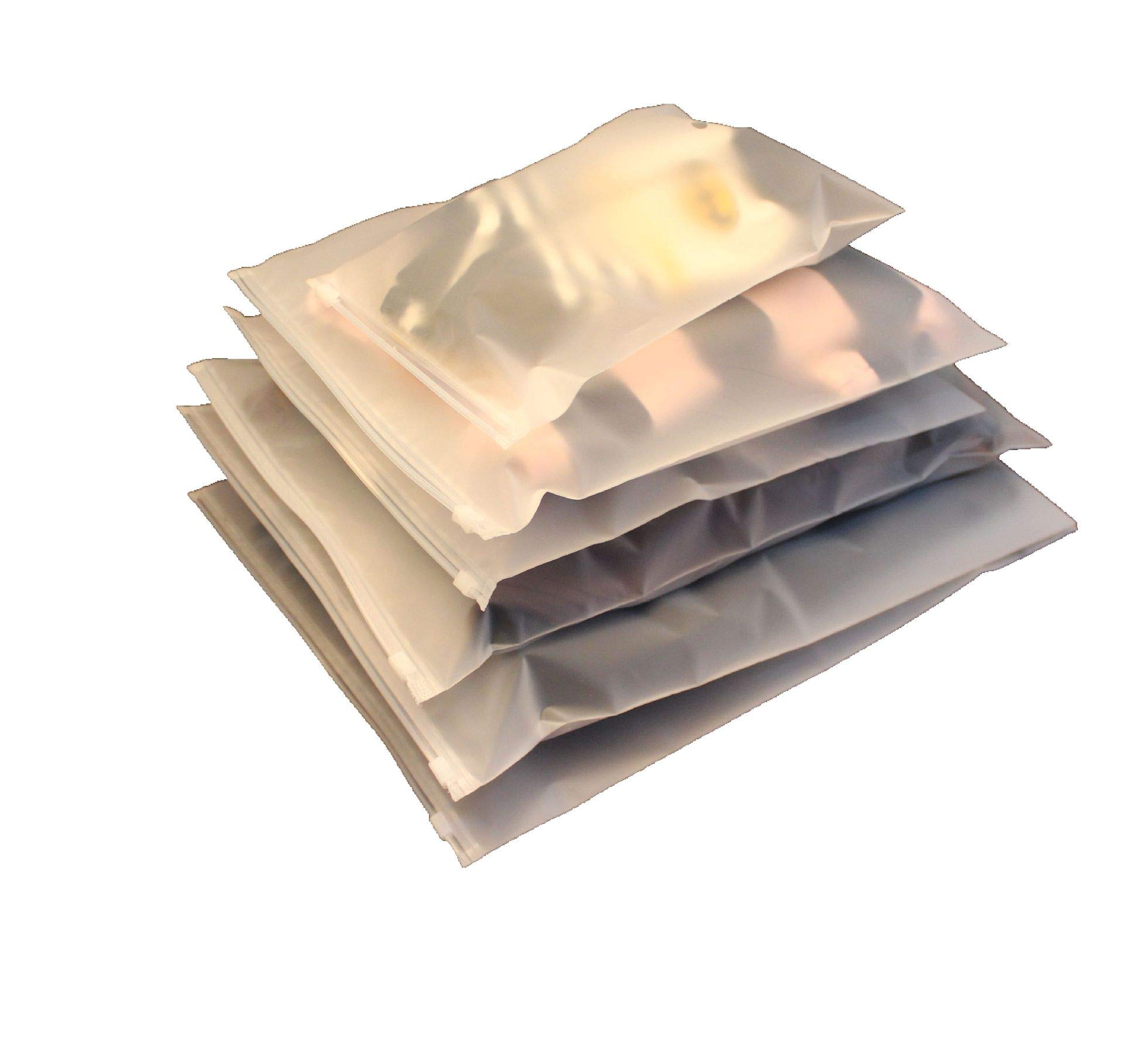 50pcs Resealable Zipper Bags - 20x30cm Semi Transparent Plastic Storage Bags for Food, Jewelry, Crafts & Organizing | Airtight, Durable & Reusable