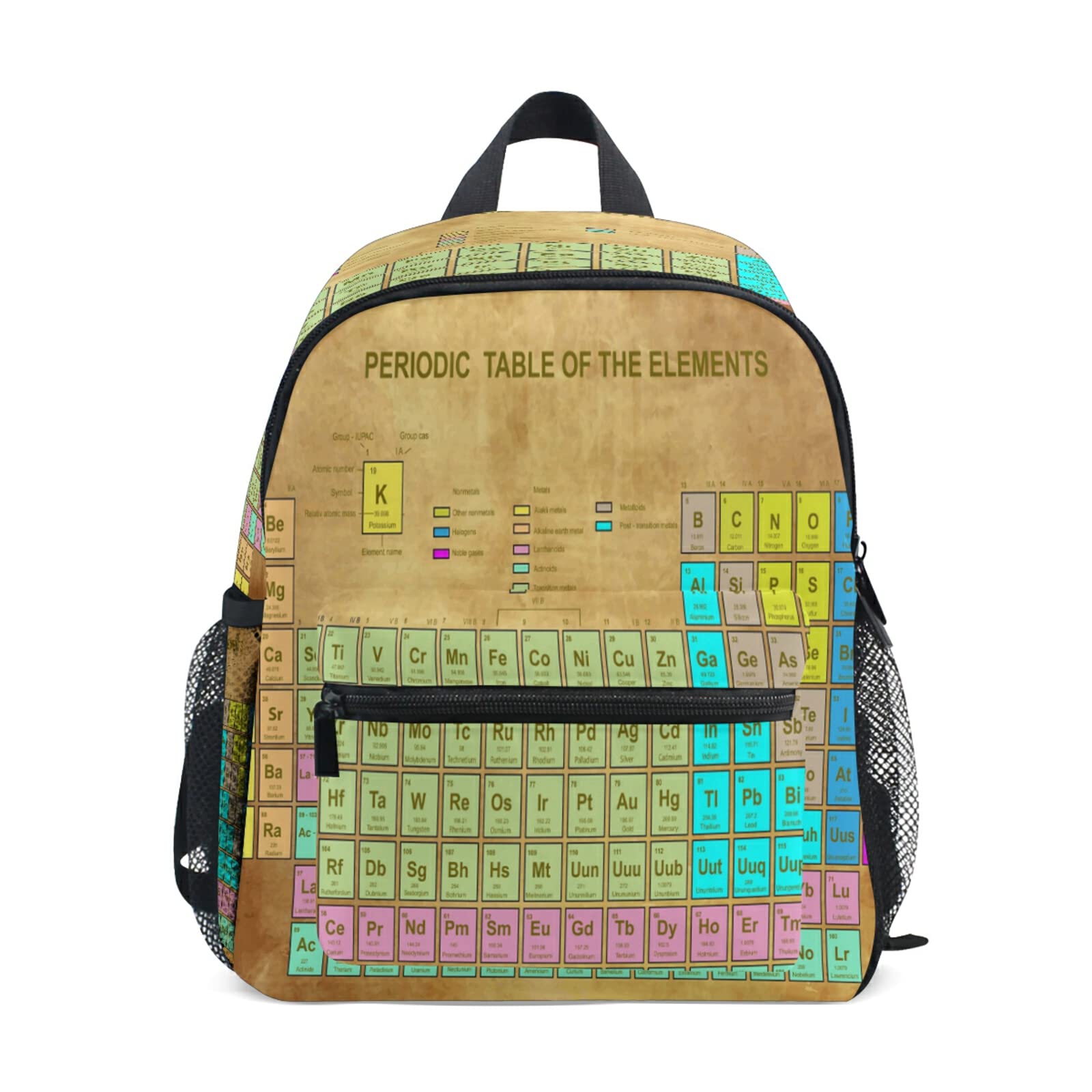 AUUXVA Periodic Table Elements Chemistry Backpack for Kids, Toddlers, Men & Women - School Bookbag, Diaper Bag, Nursery Bag for Boys, Girls & Students - Perfect for Preschool, Science Class & Daily Use