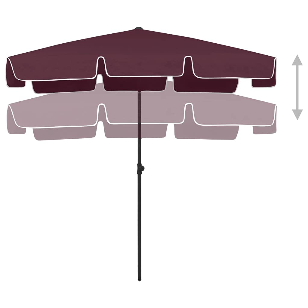 Bordeaux Red Beach Umbrella 78.7