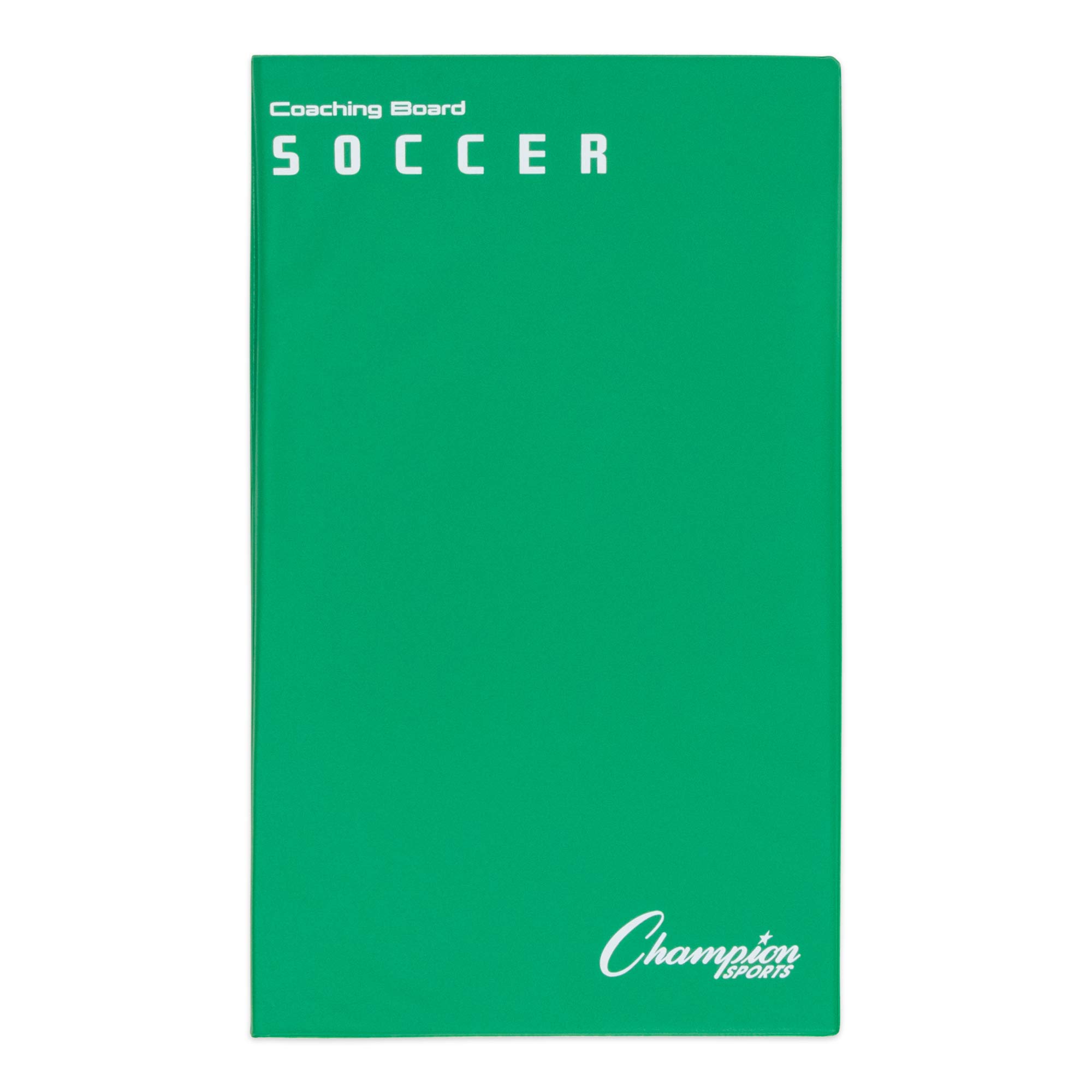 Champion Sports Magnetic Soccer Clipboard Set - Green - Perfect for Coaches, Players & Tactics Planning on the Field