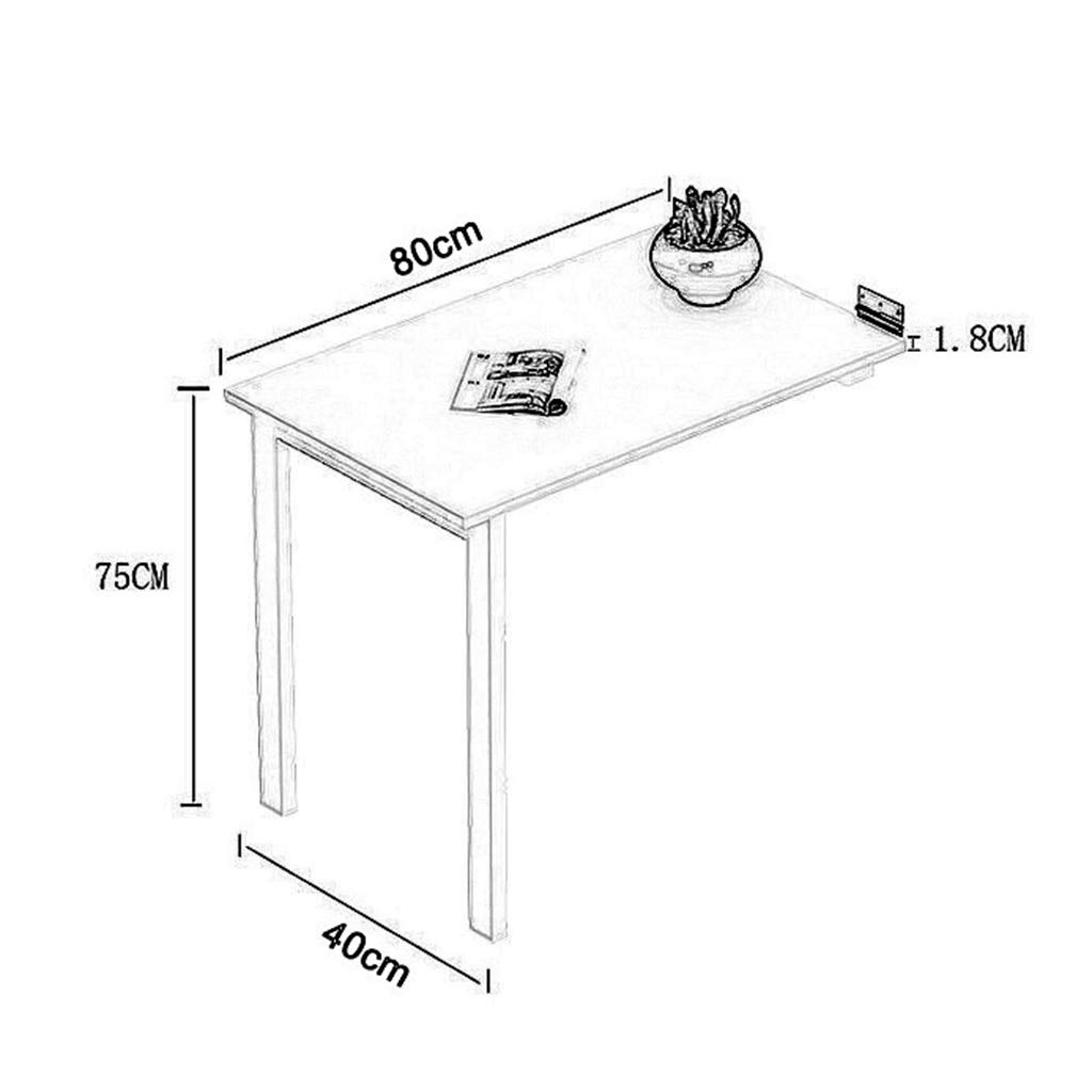 Space-Saving Folding Wall Desk - Compact 80×40×75cm Black Workstation for Small Spaces | Coffee Bar, Kitchen Dining & Home Office Computer Table | Perfect for Apartments, Dorms & Tiny Homes