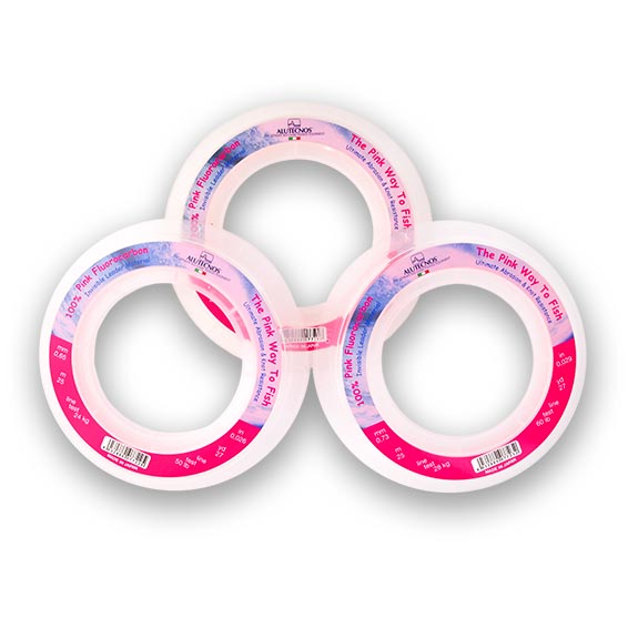 Alutecnos 100% Pink Fluorocarbon Fishing Line - High Visibility Saltwater & Freshwater Fishing Leader for Bass, Trout, and Walleye - Perfect for Clear Water Conditions and Low Light Environments
