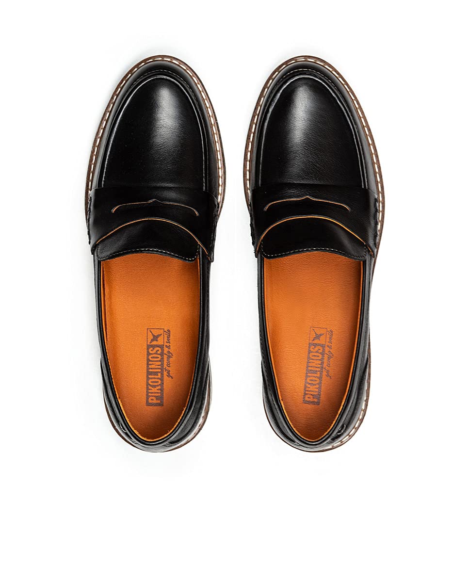 PIKOLINOS Women's Leather Loafers - Comfortable Aldaya Style Slip-On Shoes for Casual & Office Wear