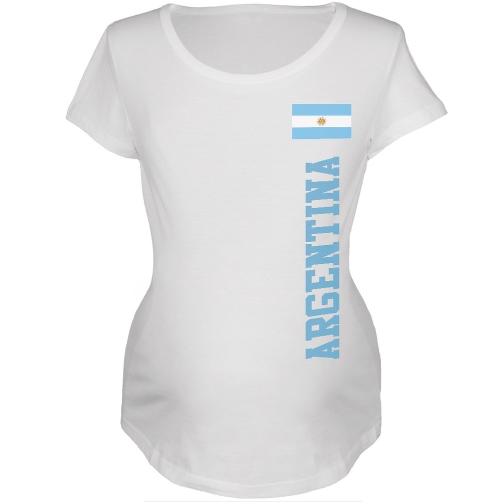 Argentina Women's Soft Maternity T-Shirt - Comfortable Cotton World Cup Soccer Fan Shirt for Pregnancy - Medium Size - Perfect for Game Day, Maternity Photos & Casual Wear